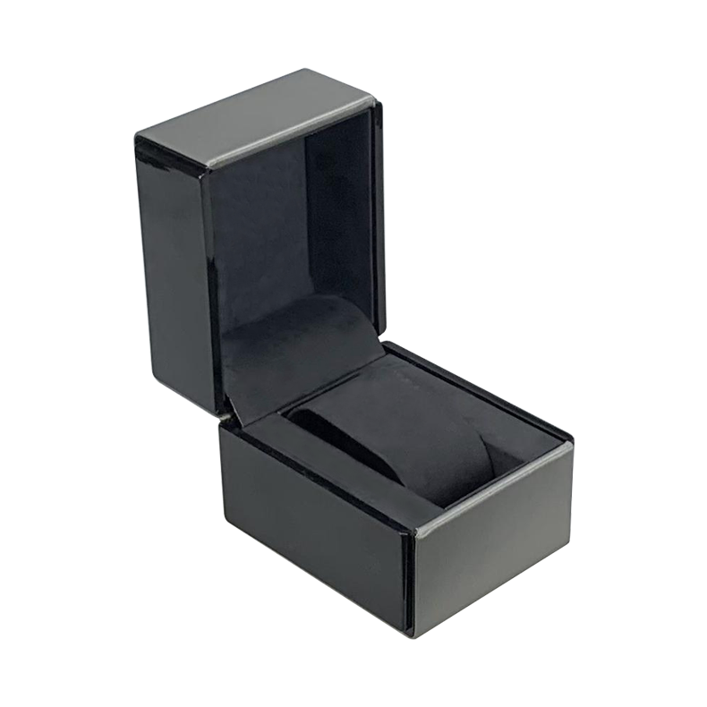 银色拉丝纹皮翻盖手表盒