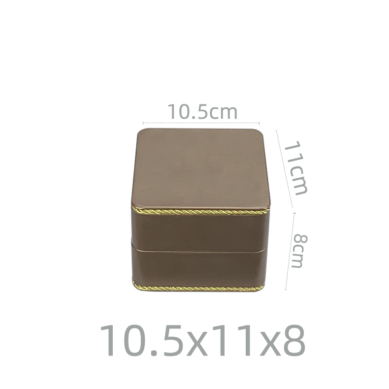 金色拉丝纹PU皮手表盒